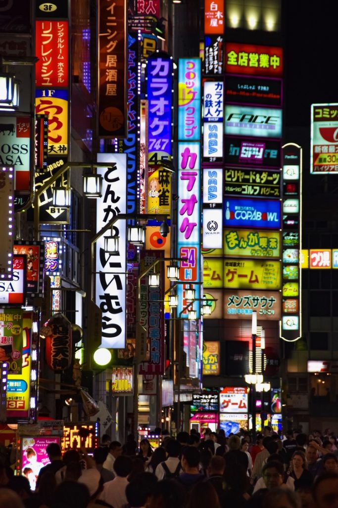 Neon lights in Shinjuku, Tokyo