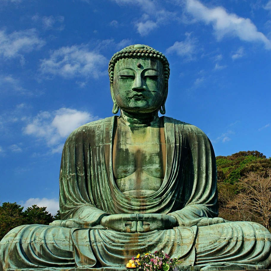 The Big Buddha in Kamakura is a popular tourist spot
