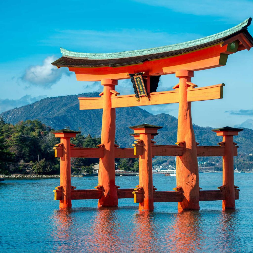 The famous red Torii of Miyajima