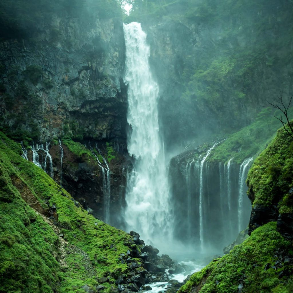 Kegon waterfall at Lake Chuzenji, one of Nikkos many waterfalls
