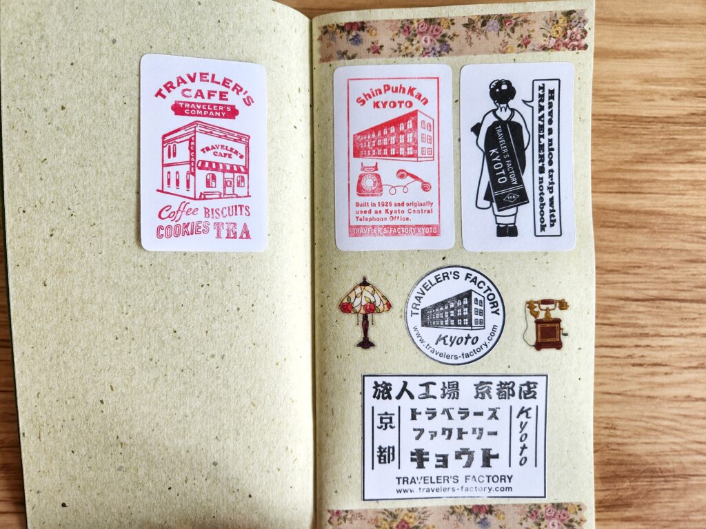 Stickers from Traveler's Factory Kyoto Collection