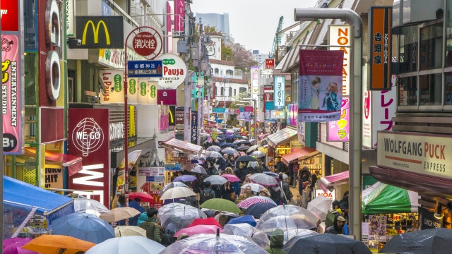 Harajuku Station, a hub for visitors to explore the area.