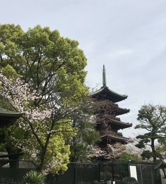 Pagodas at Japanese temples representing reverence for the dead