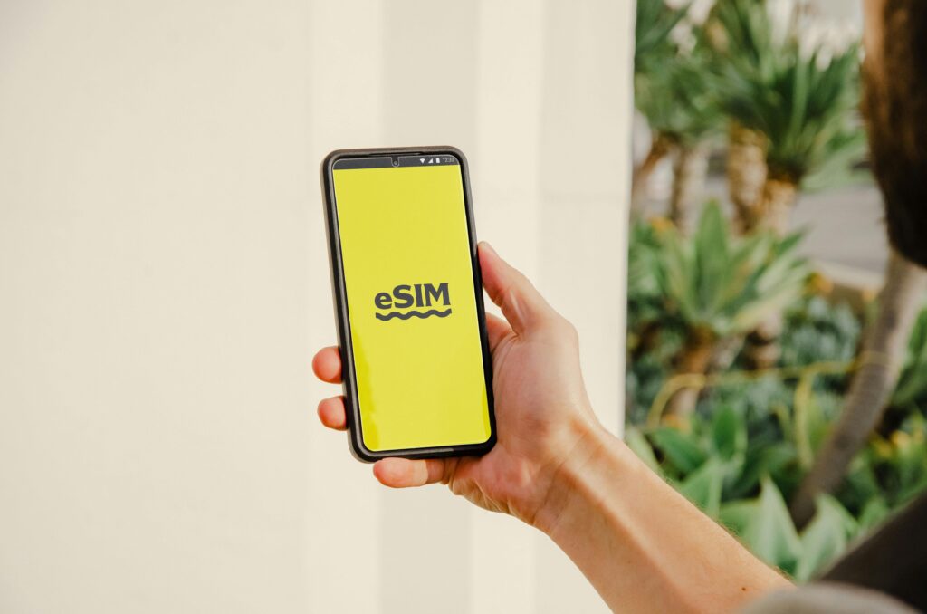 Setting up eSIM on a smartphone before visiting Japan