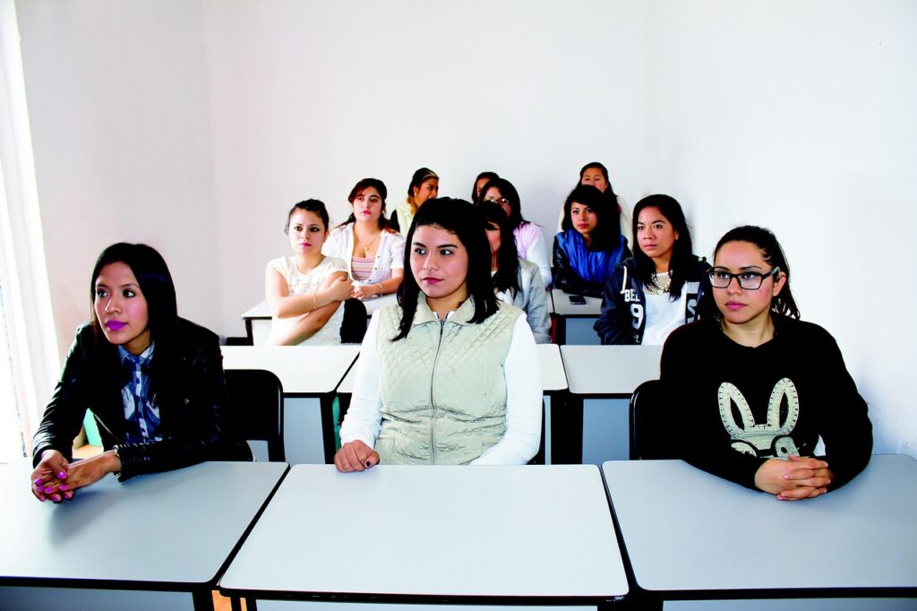 JICE students in a Japanese language class