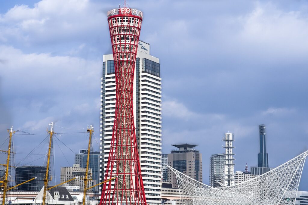 Kobe Port Tower with Miffy 70th anniversary events