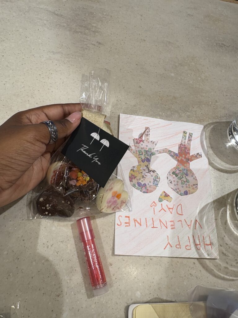 Friends celebrating Valentine’s Day dinner in Japan