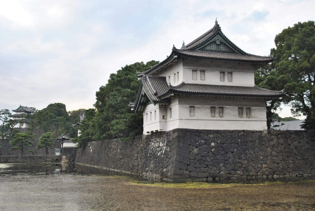 View of Edo Castle grounds, once the center of political power during the Tokugawa shogunate.